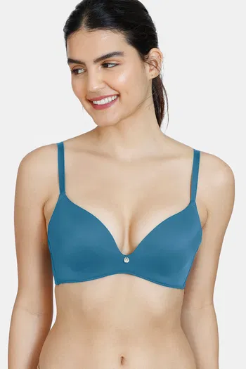 Buy Zivame Innovation Push-Up Non Wired Medium Coverage Bra - Sailor Blue